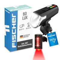FISCHER FAHRRAD TWIN-60/30/15 Fietsverlichtingsset LED Zwart - thumbnail