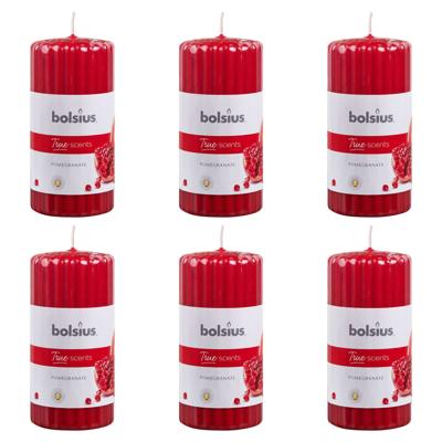 Bolsius pillar true scents pomegranate ø58×120 mm 33uur (6 stuks)