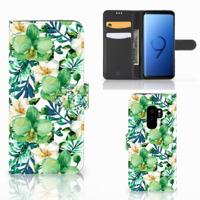 Samsung Galaxy S9 Plus Hoesje Orchidee Groen - thumbnail