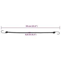 VidaXL Spanelastieken met reflecterende strips en haken 50 st 59 cm - thumbnail