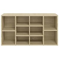 VidaXL Schoenenbank 103x30x54,5 cm bewerkt hout sonoma eikenkleurig - thumbnail
