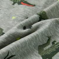 Kindershirt 128 gemleerd lichtkaki - thumbnail