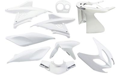 Plaatset 9-delig Edge voor Yamaha Aerox tot bouwjaar 2014 - glanzend wit