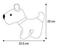 Hondenknuffel Schnauzer Britta, grijs - thumbnail