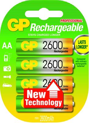 Oplaadbare NiMH batterijen 2600 mAh 1.2V
