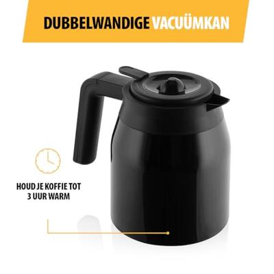 Tristar Koffiezetapparaat Zwart Capaciteit koppen: 10 Met thermoskan, Warmhoudfunctie - thumbnail