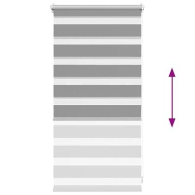 VidaXL Duo rolgordijn 40x100cm grijs