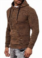 RustyNeal - Heren Hoodie Trui - Camel - SALE - Capuchon - thumbnail