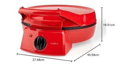 Nedis Pizzamaker en Grill | 30 cm | Regelbare temperatuur | 1800 W | 1 stuks - FCPM100FRD FCPM100FRD