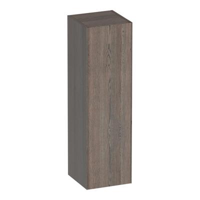 Brauer Inspire - Hoge Kast - 120 cm - 1 Deur - Greeploos - Rechtsdraaiend - Lamellen Eiken Zwart