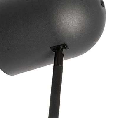 QAZQA Moderne vloerlamp zwart met goud verstelbaar - Morik