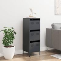 Hoge kast 39x35x103,5 cm staal antracietkleurig - thumbnail
