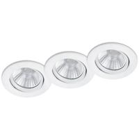 LED Spot 3 Pack - Inbouwspot - Trion Paniro - Rond 5W - Dimbaar - Warm Wit 3000K - Mat Wit - Aluminium - Ø80mm - thumbnail