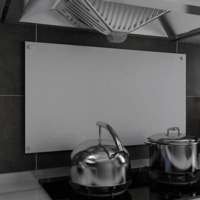 VidaXL Spatscherm keuken 90x50 cm gehard glas melkwit