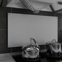 VidaXL Spatscherm keuken 90x50 cm gehard glas melkwit - thumbnail