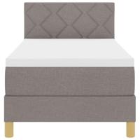 Boxspringbed met matras met matras Taupe 80 x 200 cm Stof - thumbnail