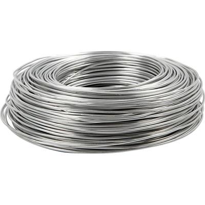 Creativ Company Alu draad, rond, dikte 2 mm, zilver, 100 m/ 1 rol