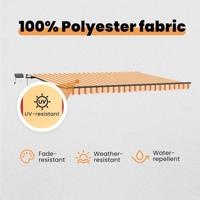 VidaXL Inklapbaar zonnescherm geel en oranje 400 ×300 cm stof - thumbnail