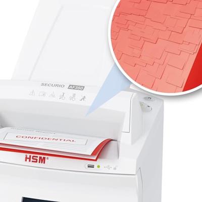 HSM AF350 Papierversnipperaar 10 vellen Cross cut 1.9 x 15 mm P-5 Ook geschikt voor Nietjes, Paperclips, Creditcards