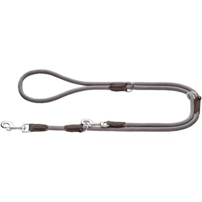 HUNTER Freestyle Verstelbare hondenriem voor honden, robuust, weerbestendig, 1,0/200 cm, grijs