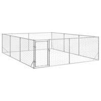 Hondenhok voor buiten met deur 3x4x1 m gegalvaniseerd staal - thumbnail