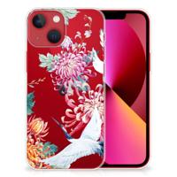 Apple iPhone 13 | TPU Hoesje | Bird Flowers - thumbnail