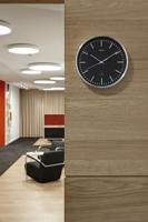 Wandklok MAUL Fly RC Ø305x45mm aluminium frame zwart incl. batterij - thumbnail