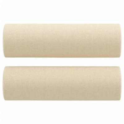 VidaXL Sierkussens 2 st 15x50 cm stof crèmekleurig