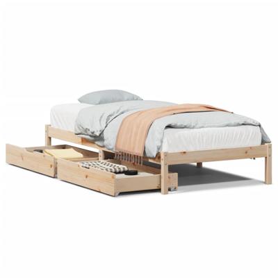 Bedframe zonder matras massief grenenhout 150x200 cm