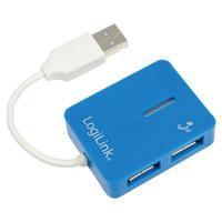 LogiLink UA0136 USB 2.0-hub 4 poorten Blauw - thumbnail