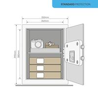 Yale YSV/390/DB1 Yale electronische kluis large Standard Security | 390x350x360mm | 14,9kg - 10031253 - thumbnail
