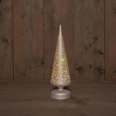 B.O.T. Tree Glass Matt Champagne With Stars 9X30 cm kerstverlichting Anna's Collection - Annas collection