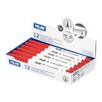 Markeerstiften Milan Whiteboard 12 Stuks Rood PVC - thumbnail