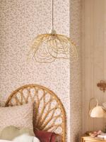 Metalen lampenkap Bloem goud - thumbnail