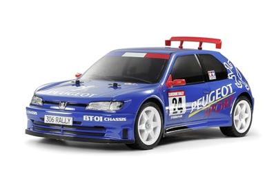 Tamiya 1:10 RC auto Elektro Straatmodel RC Peugeot 306 Maxi BT-01 Blauw Achterwielaandrijving 2,4 GHz