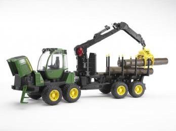 Bruder John Deere bosbouw tractor - thumbnail