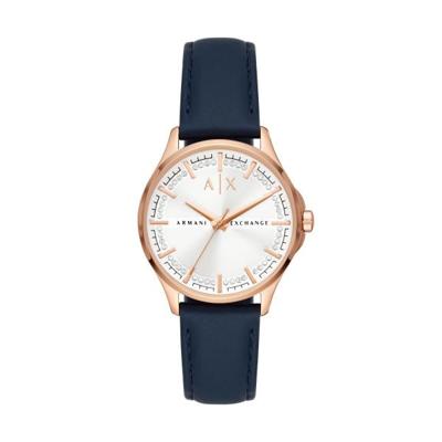 Horlogeband Armani AX5260 Leder Blauw 18mm