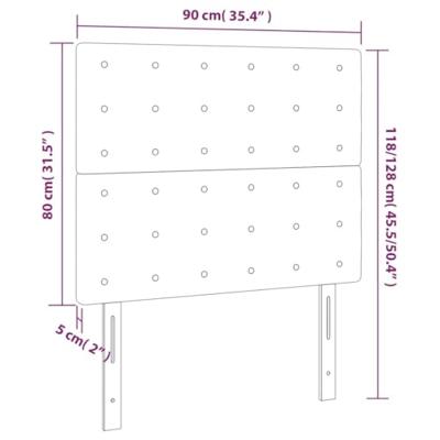 Hoofdborden 2 st 90x5x78/88 cm kunstleer grijs - thumbnail