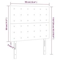 Hoofdborden 2 st 90x5x78/88 cm stof taupe - thumbnail