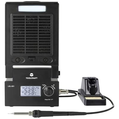 TOOLCRAFT LSL-951 Soldeerstation met LED-verlichting en soldeerrookafzuiging Digitaal 80 W 160 - 480 °C TOOLCRAFT LSL-951 Soldeerstation met LED-verlichting en soldeerrookafzuiging Digitaal 80 W 160 - 480 °C