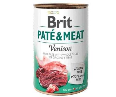 BRIT Paté & Meat met hert - nat hondenvoer - blik - 400 g