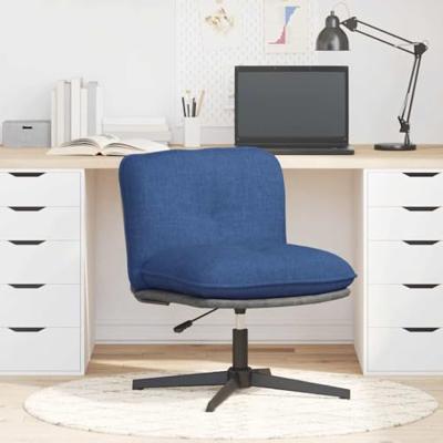 Kantoorstoel draaibaar stof blauw