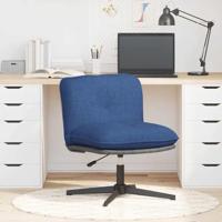 Kantoorstoel draaibaar stof blauw - thumbnail
