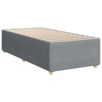 Boxspring met matras stof lichtgrijs 90x200 cm - thumbnail