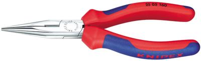 Knipex Platspitse Tang met Zijsnijder (Radiotang) | 160 mm Lengte | Meer-Componentengrepen | Verchroomd - 25 05 160 SB
