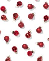 HEMA Kerstballen set glas mini rood - 36 stuks (rood) - thumbnail
