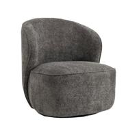 Tower Living Draaifauteuil 'Belvi' Chenille, kleur Donkergrijs - thumbnail