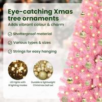 VidaXL Kerstboom met 150 led met standaard roze 150 cm pvc - thumbnail