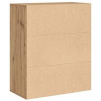 Boekenkast 60x30x71,5 cm bewerkt hout artisanaal eikenkleur - thumbnail