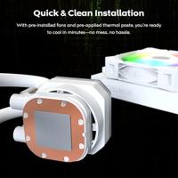 Montech hyperflow digital 360 waterkoeling (wit) - thumbnail